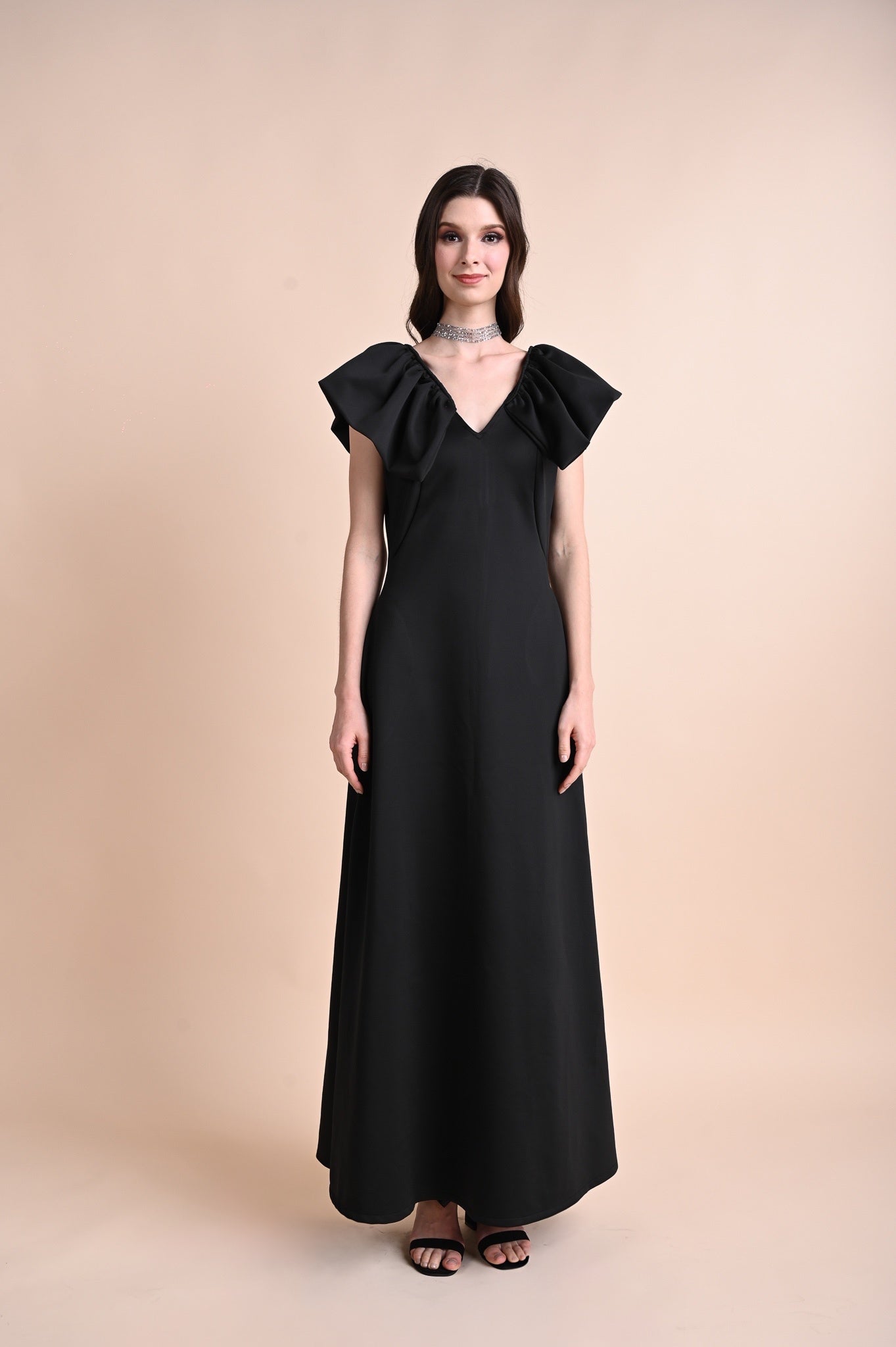 neoprene bridesmaid dress