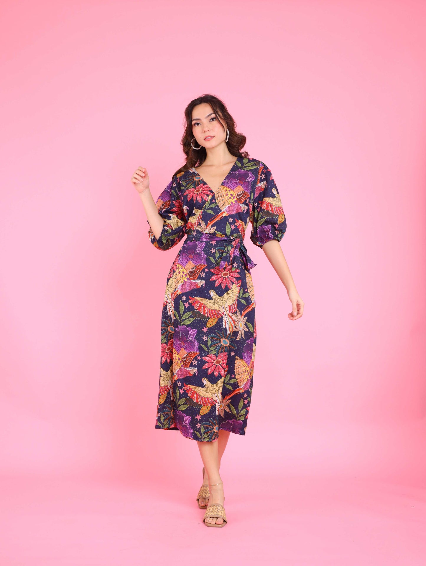 Avian Dreams: Solana Wrap Dress