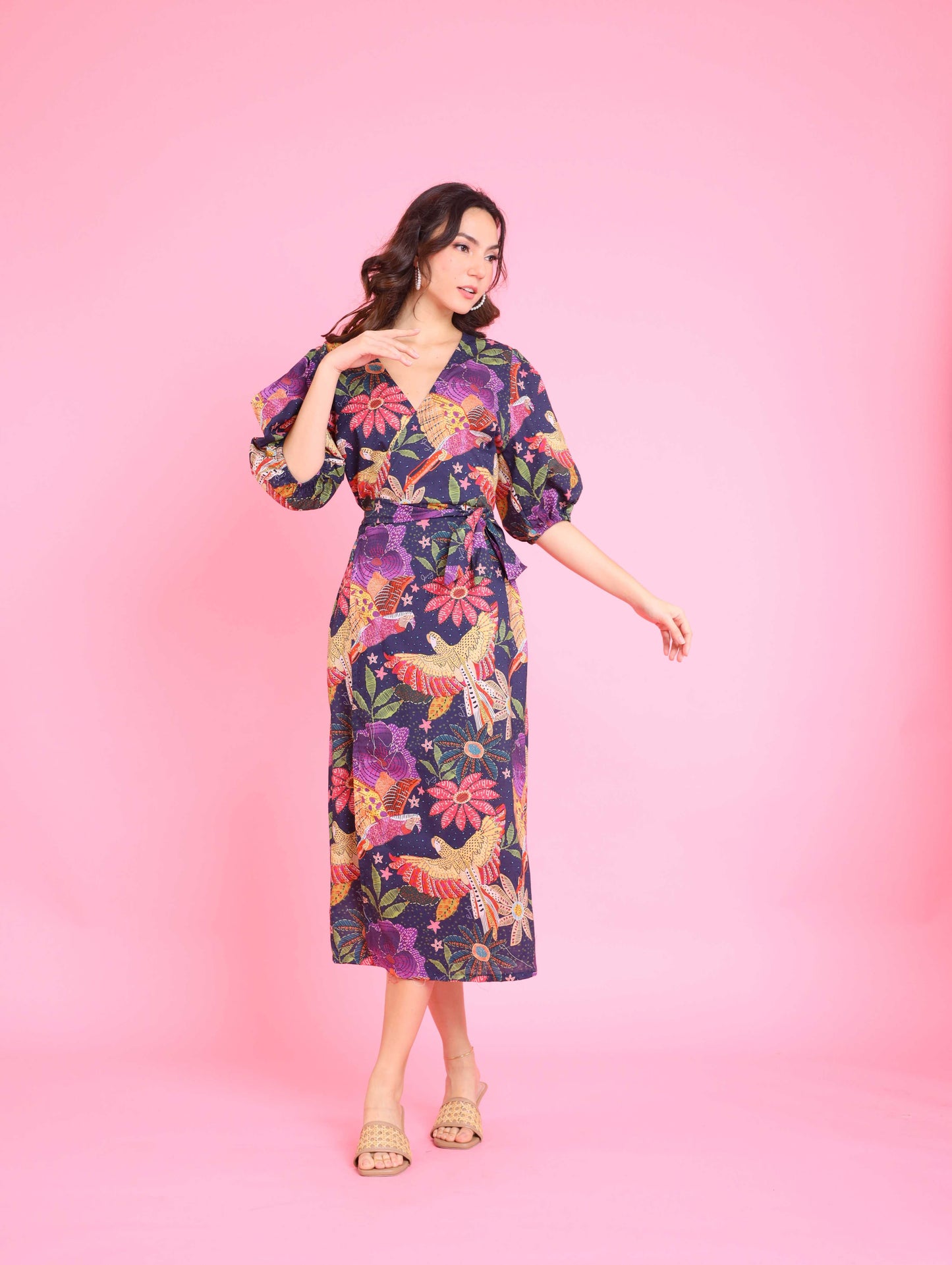 Avian Dreams: Solana Wrap Dress