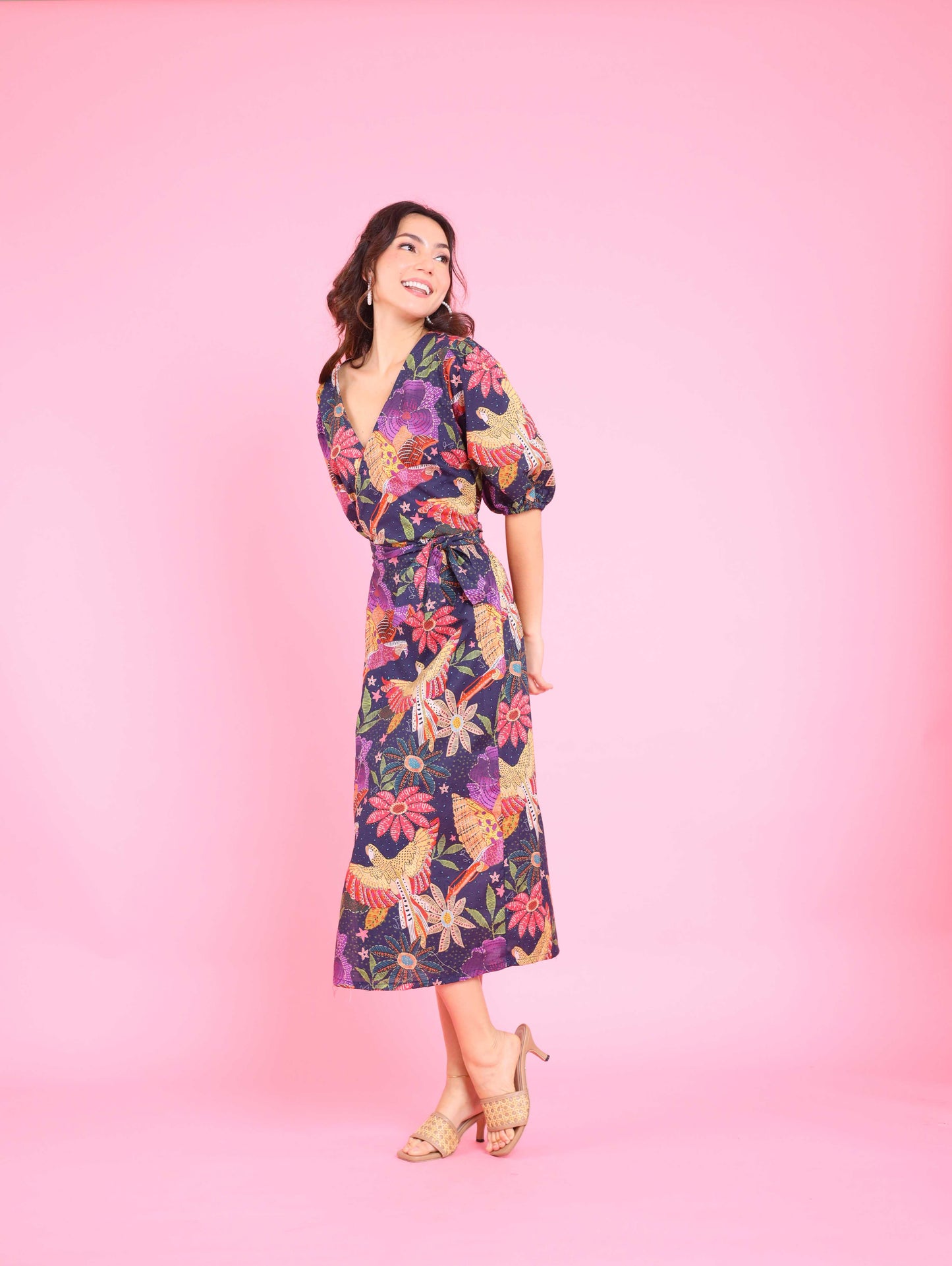 Avian Dreams: Solana Wrap Dress
