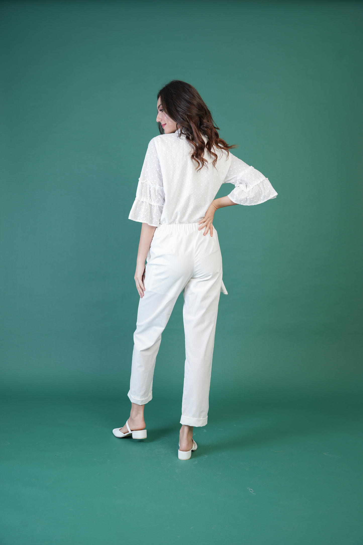Angela Straight Leg Garterized Pants