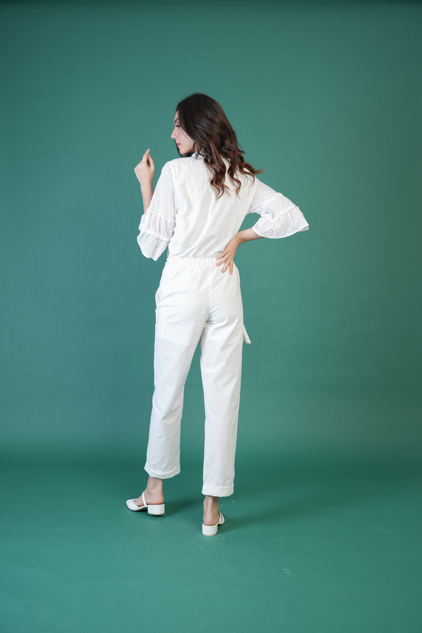 Angela Straight Leg Garterized Pants