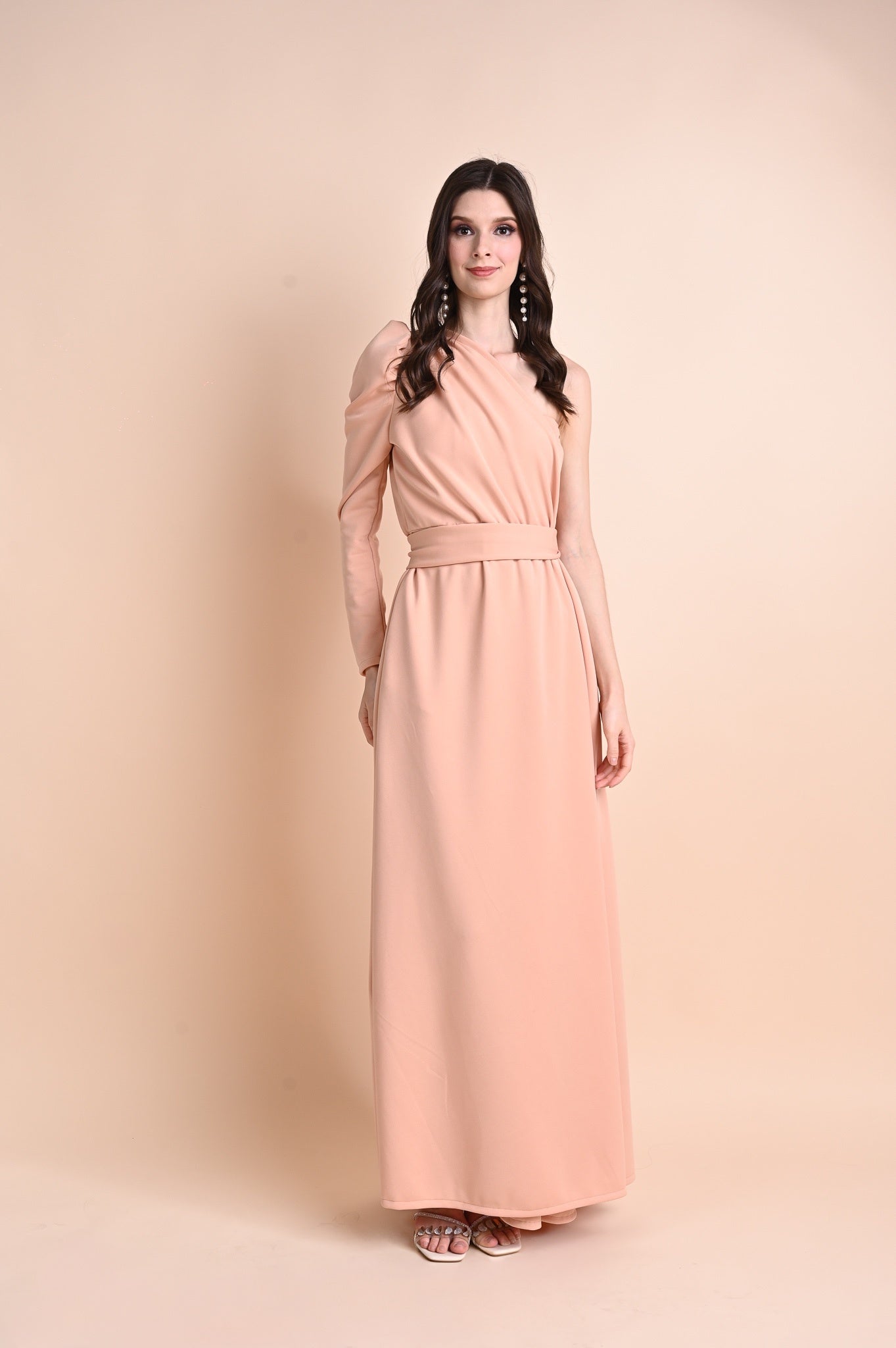 neoprene bridesmaid dress