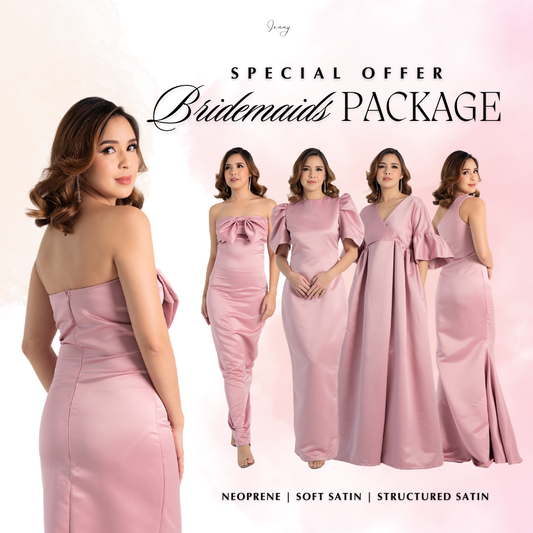 Structured Satin Bridemaids Gown Package